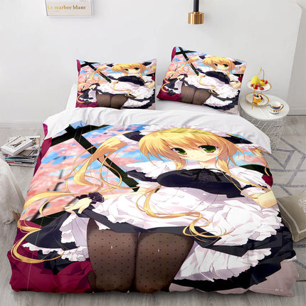 Japan Maid Cute Loli Cosplay Bedding Set Quilt Covers Without Filler