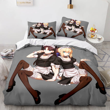 Japan Maid Cute Loli Cosplay Bedding Set Quilt Covers Without Filler