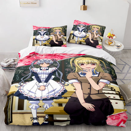 Japan Maid Cute Loli Cosplay Bedding Set Quilt Covers Without Filler
