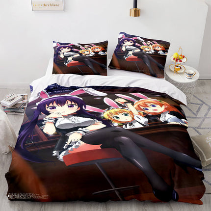 Japan Maid Cute Loli Cosplay Bedding Set Quilt Covers Without Filler