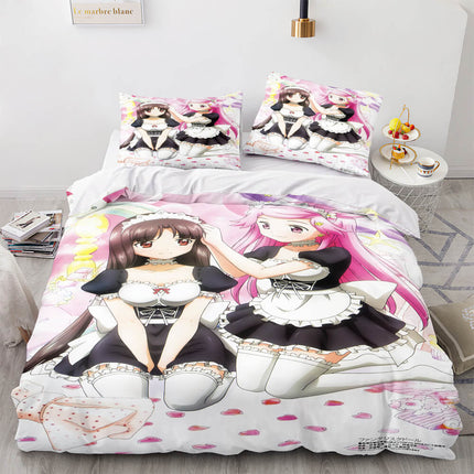 Japan Maid Cute Loli Cosplay Bedding Set Quilt Covers Without Filler
