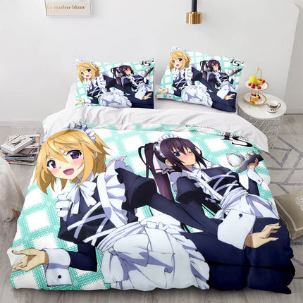 Japan Maid Cute Loli Cosplay Bedding Set Quilt Covers Without Filler