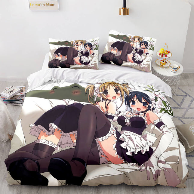 Japan Sexy Lady Maid Cosplay Bedding Set Quilt Covers Without Filler