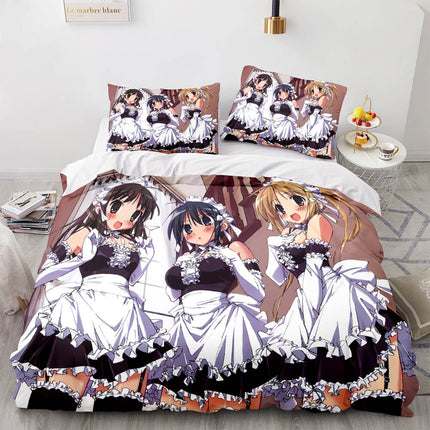 Japan Sexy Lady Maid Cosplay Bedding Set Quilt Covers Without Filler