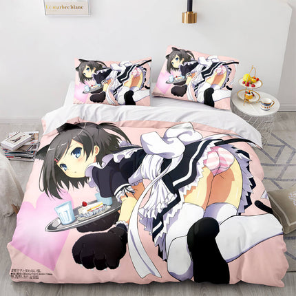 Japan Sexy Lady Maid Cosplay Bedding Set Quilt Covers Without Filler