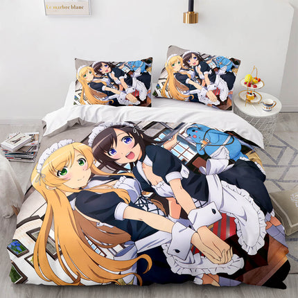 Japan Sexy Lady Maid Cosplay Bedding Set Quilt Covers Without Filler