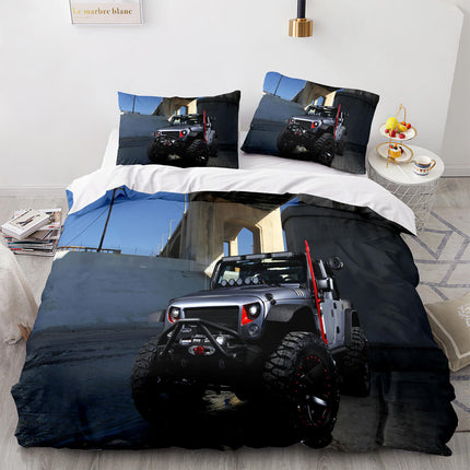 Jeep 4X4 Vehicle Off-Road Adventure Car Bedding Set Quilt Cover