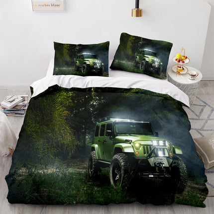 Jeep 4X4 Vehicle Off-Road Adventure Car Bedding Set Quilt Cover