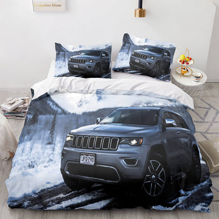 Jeep 4X4 Vehicle Off-Road Adventure Car Bedding Set Quilt Cover