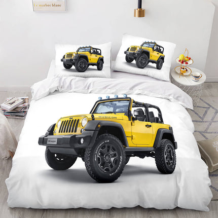 Jeep 4X4 Vehicle Off-Road Adventure Car Bedding Set Quilt Cover