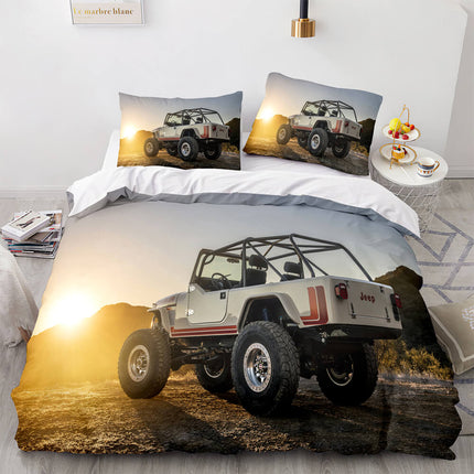 Jeep 4X4 Vehicle Off-Road Adventure Car Bedding Set Quilt Cover