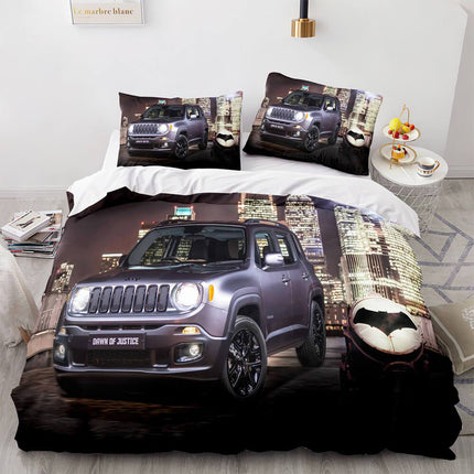 Jeep 4X4 Vehicle Off-Road Adventure Car Bedding Set Duvet Cover