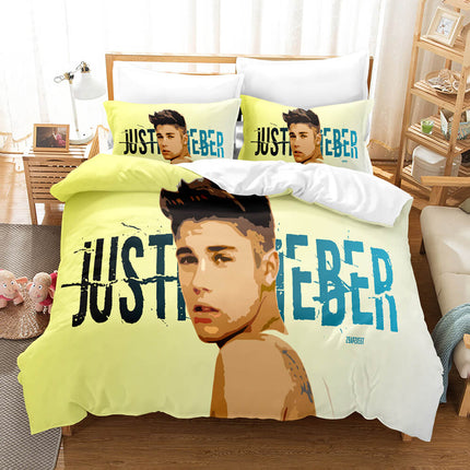 Justin Bieber Cosplay Bedding Set Quilt Cover Room Decoration