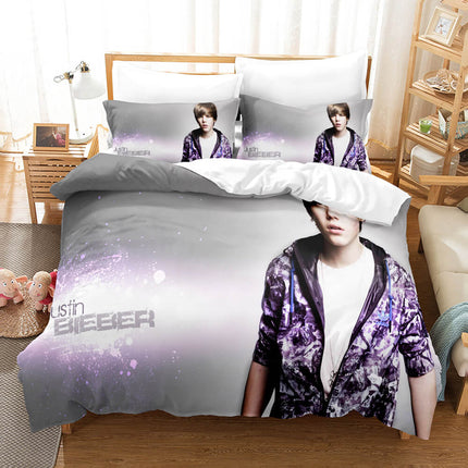Justin Bieber Cosplay Bedding Set Quilt Cover Room Decoration