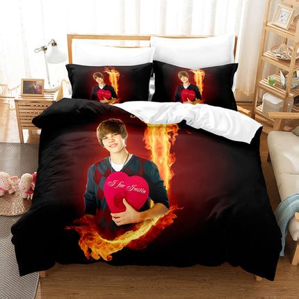 Justin Bieber Cosplay Bedding Set Quilt Cover Room Decoration