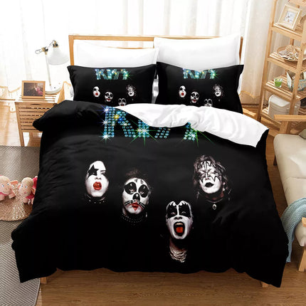 KISS Band Bedding Set Pattern Quilt Cover Without Filler