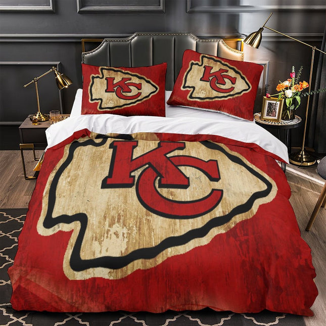 Kansas City Chiefs Bedding Set Pattern Duvet Cover