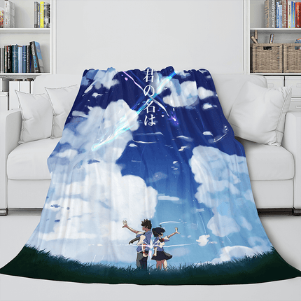 Kimi no Na Wa Cosplay Flannel Blanket Throw