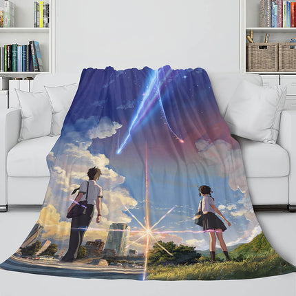 Kimi no Na Wa Cosplay Flannel Blanket Throw