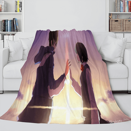 Kimi no Na Wa Cosplay Flannel Blanket Throw