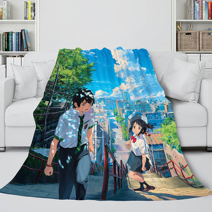 Kimi no Na Wa Cosplay Flannel Blanket Throw