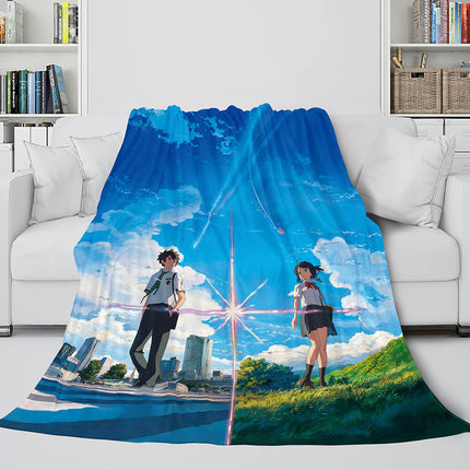 Kimi no Na Wa Cosplay Flannel Blanket Throw