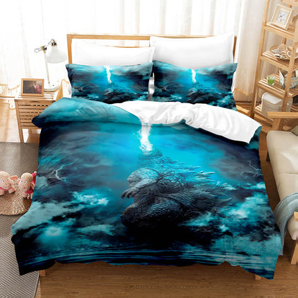 King Kong vs Godzilla Pattern Bedding Set Quilt Covers