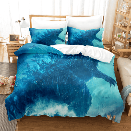 King Kong vs Godzilla Pattern Bedding Set Quilt Covers