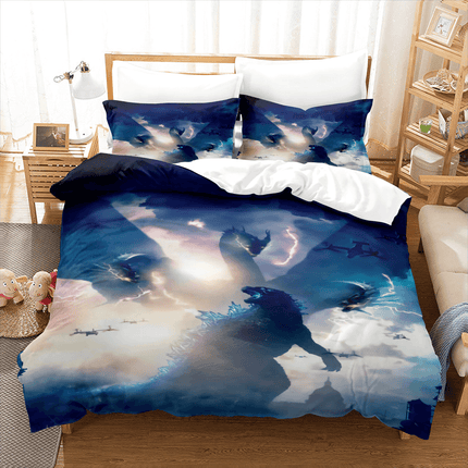 King Kong vs Godzilla Bedding Set Quilt Covers Without Filler
