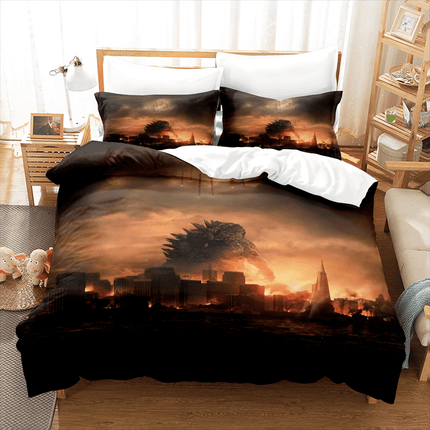 King Kong vs Godzilla Bedding Set Quilt Covers Without Filler