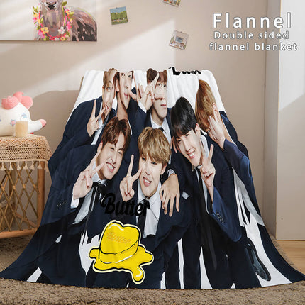 Kpop BTS Butter Bangtan Boys Cosplay Flannel Blanket