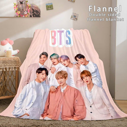BTS Butter Bangtan Boys Flannel Fleece Blanket