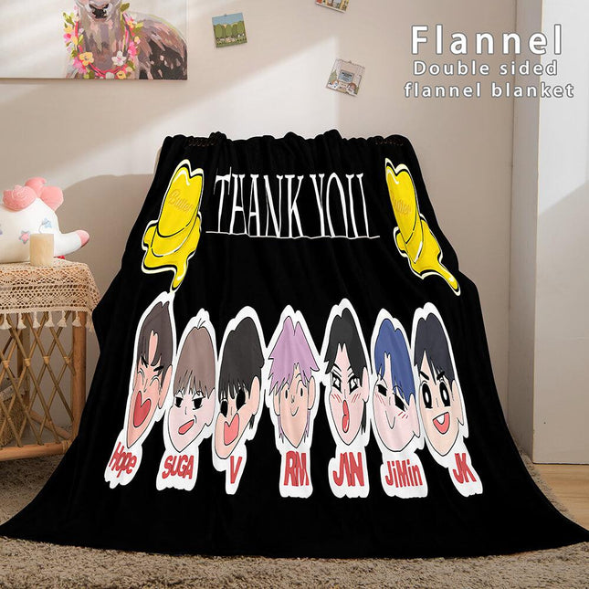 BTS Butter Bangtan Boys Flannel Fleece Blanket