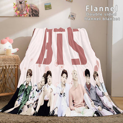 BTS Butter Bangtan Boys Flannel Fleece Blanket