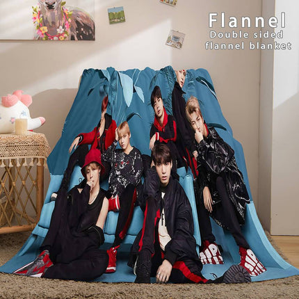 BTS Butter Bangtan Boys Flannel Fleece Blanket