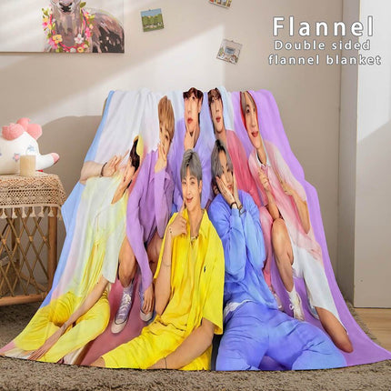 BTS Butter Bangtan Boys Flannel Fleece Blanket
