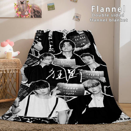 BTS Butter Bangtan Boys Flannel Fleece Blanket