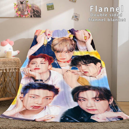 BTS Butter Bangtan Boys Flannel Fleece Blanket