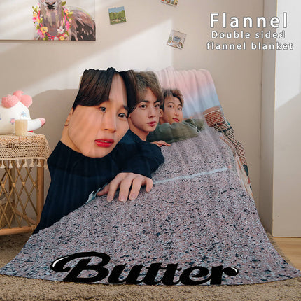 Kpop BTS Butter Cosplay Flannel Blanket