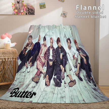 Kpop BTS Butter Cosplay Flannel Blanket