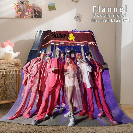 Kpop BTS Butter Cosplay Flannel Blanket