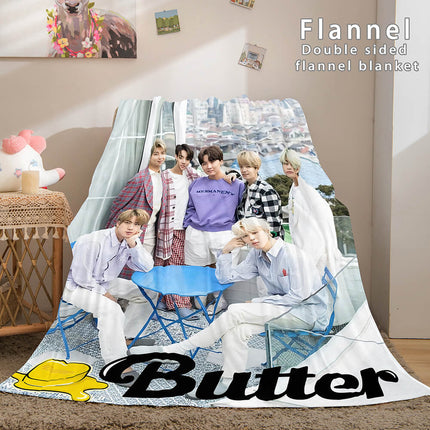 Kpop BTS Butter Cosplay Flannel Blanket