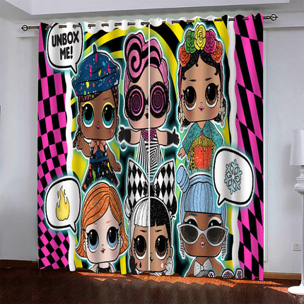 L.O.L Surprise Pattern Curtains Blackout Window Drapes
