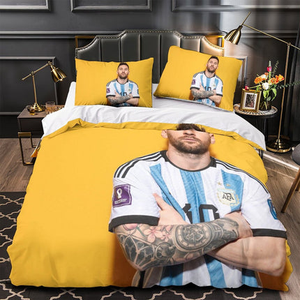 Lionel Messi Pattern Bedding Set Quilt Cover Without Filler