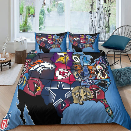 Los Angeles Chargers Bedding Set Duvet Cover Without Filler