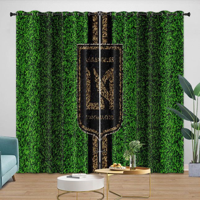 Los Angeles FC Curtains Blackout Window Drapes Room Decoration
