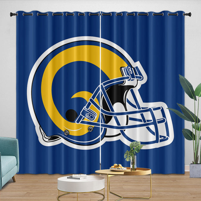 Los Angles Rams Curtains Blackout Window Drapes Room Decoration