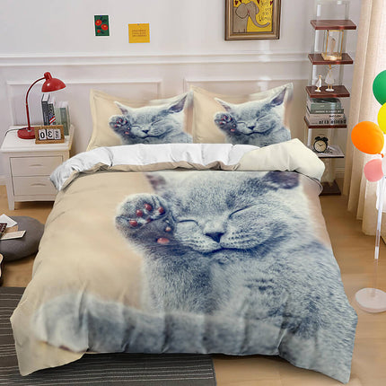 Lovely Animal Pet Cats Bedding Set Quilt Covers Without Filler
