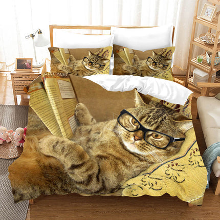 Lovely Animal Pet Cats Bedding Set Quilt Covers Without Filler