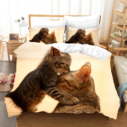 Lovely Animal Pet Cats Bedding Set Quilt Covers Without Filler
